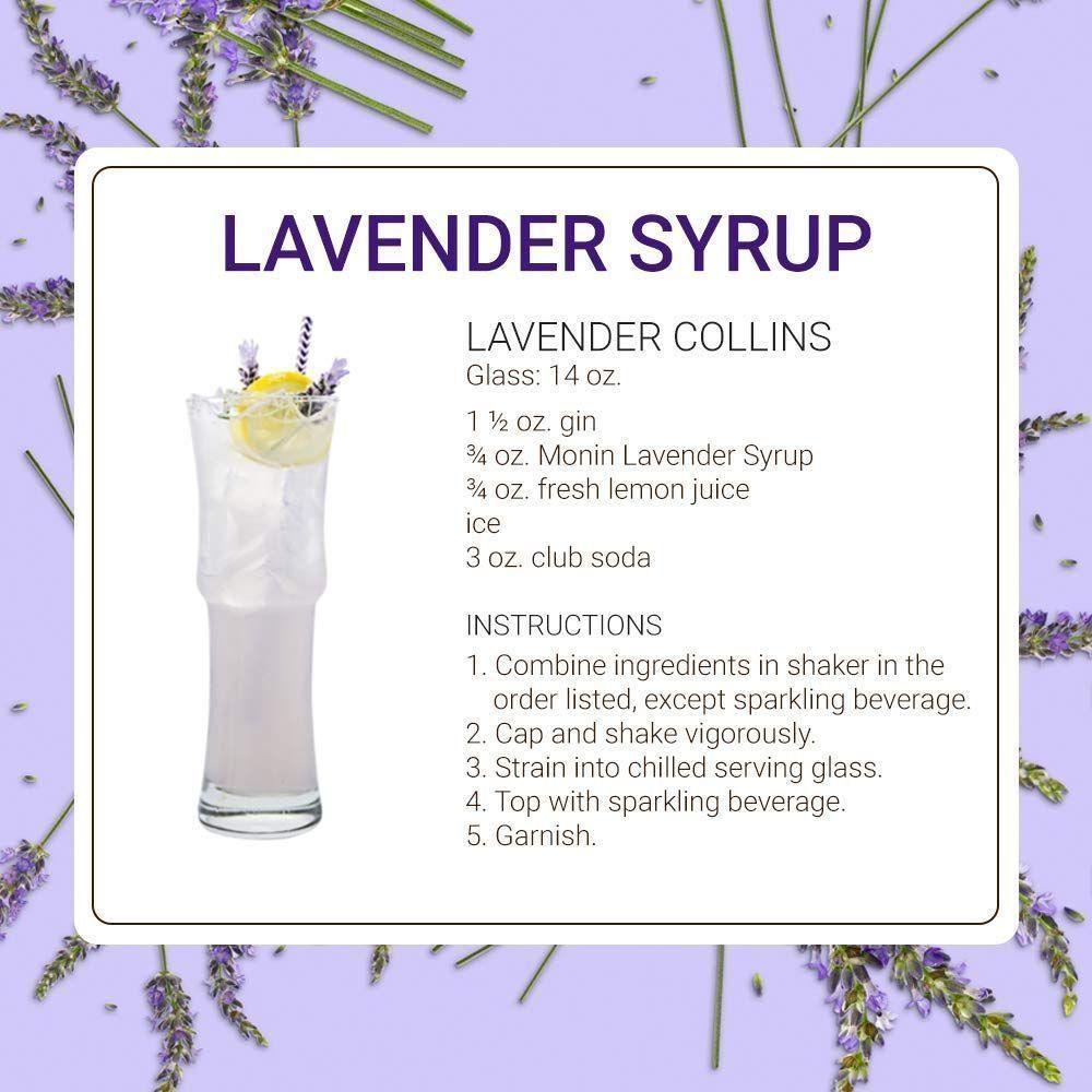 Monin - Lavender Syrup, Aromatic and Floral, Natural Flavors, Great for Cocktails, Lemonades, and Sodas, Non-GMO, Gluten-Free (750 ml) - Monin