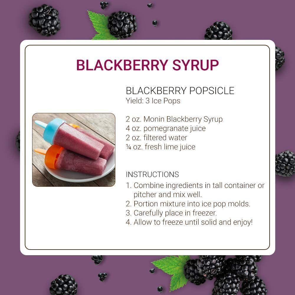 Monin - Blackberry Syrup, Soft And Succulent, Great For Cocktails, Lemonades, And Sodas, Gluten-Free, Non-Gmo (750 Ml) - Monin