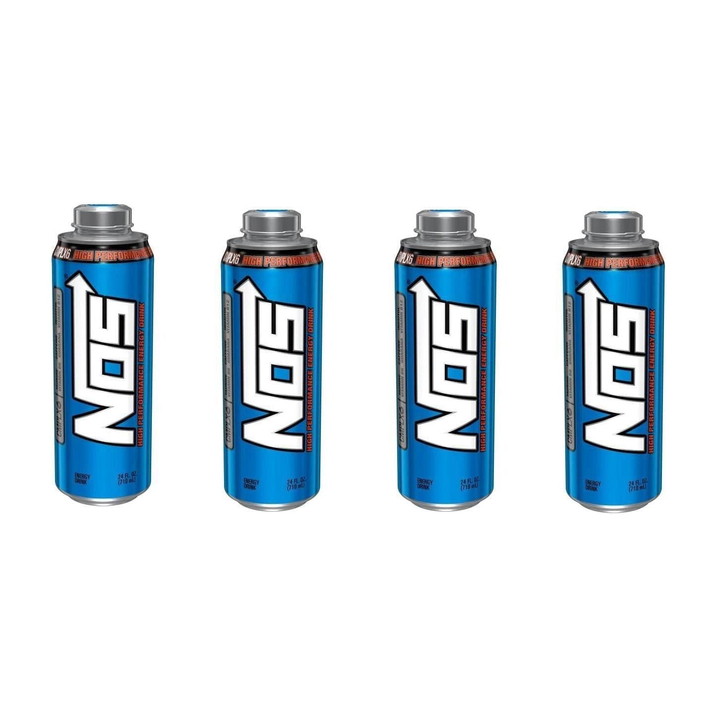 NOS High Performance Energy Drink - 4 Pack of 24oz Twist Off Cans - NOS Energy Drinks