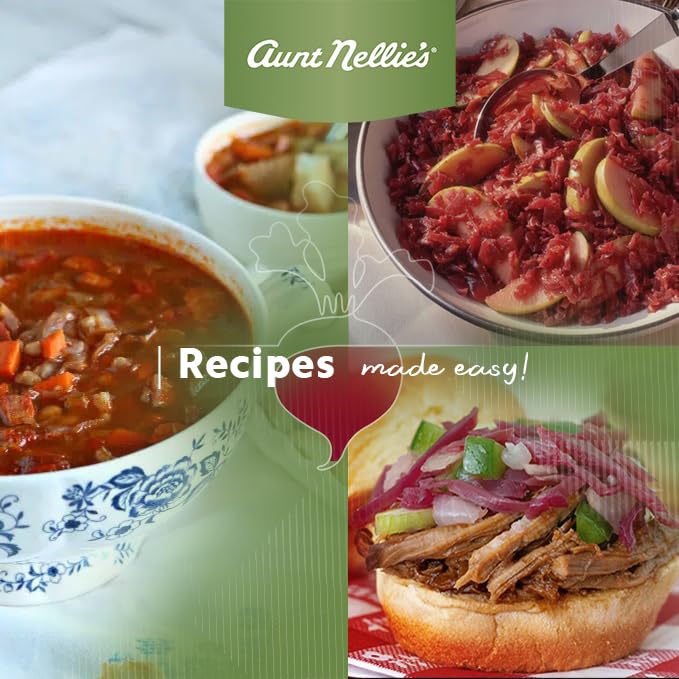 Aunt Nellie's Sweet and Sour Red Cabbage, Traditional Style Recipe, 16 Fl Oz, 4 Pack