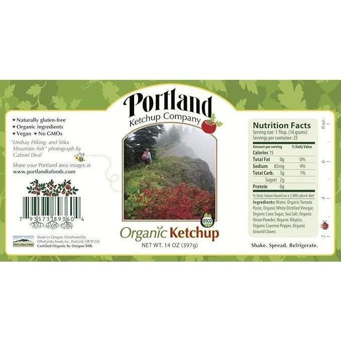 Portland's Finest Organic Tomato Ketchup-14oz Bottle - Portlandia Foods