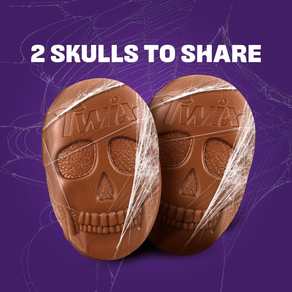 TWIX Skulls Caramel Cookie Chocolate Candy, 2.12 oz, 3 Pack