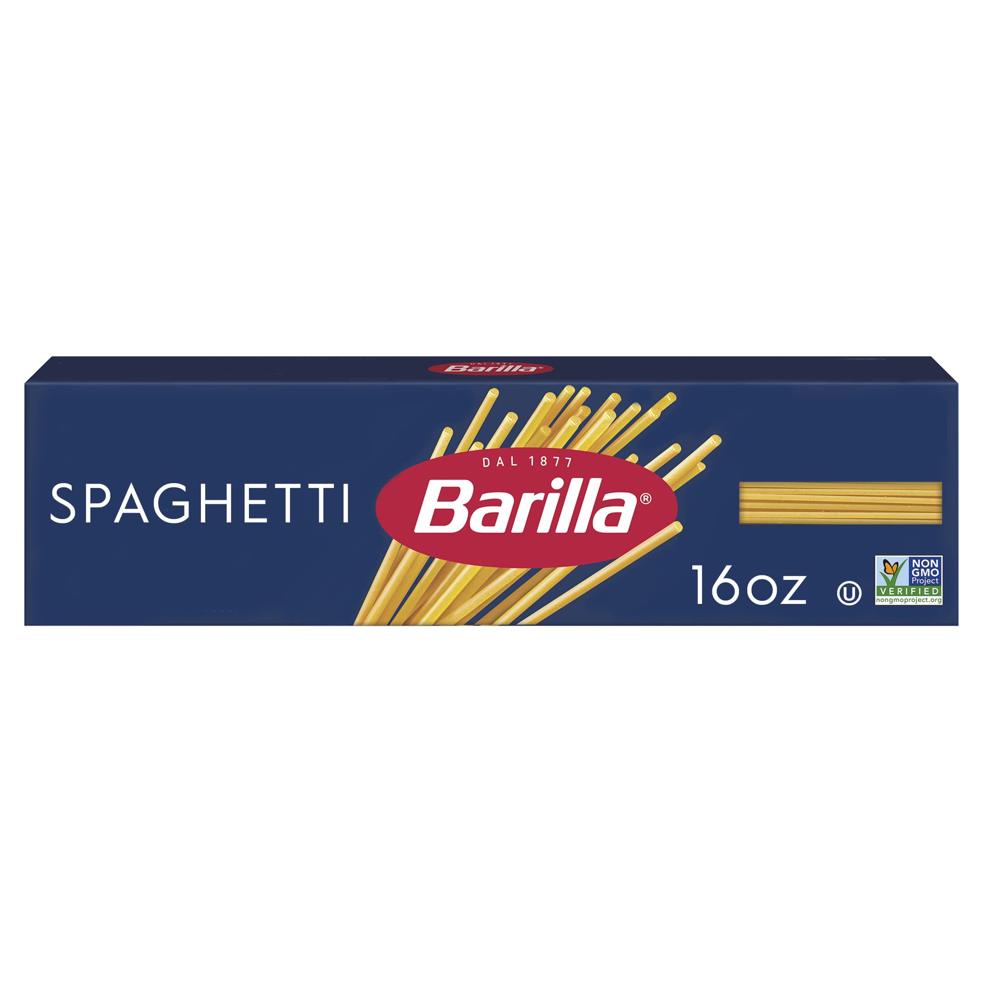 (12Pack) Barilla Spaghetti Pasta, 16 oz. Box - Non-GMO, Made with Durum Wheat Semolina - Kosher Certified - Barilla