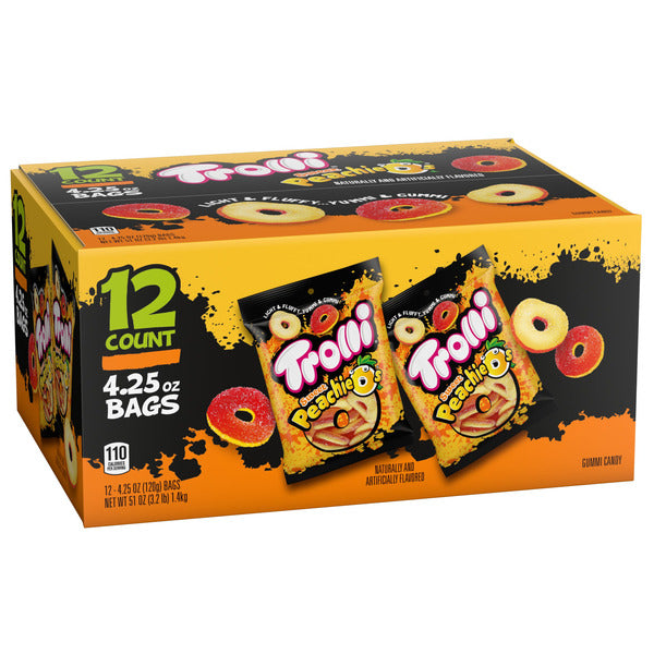 Trolli Peachie O's, 4.25 oz - Case of 12 - Trolli