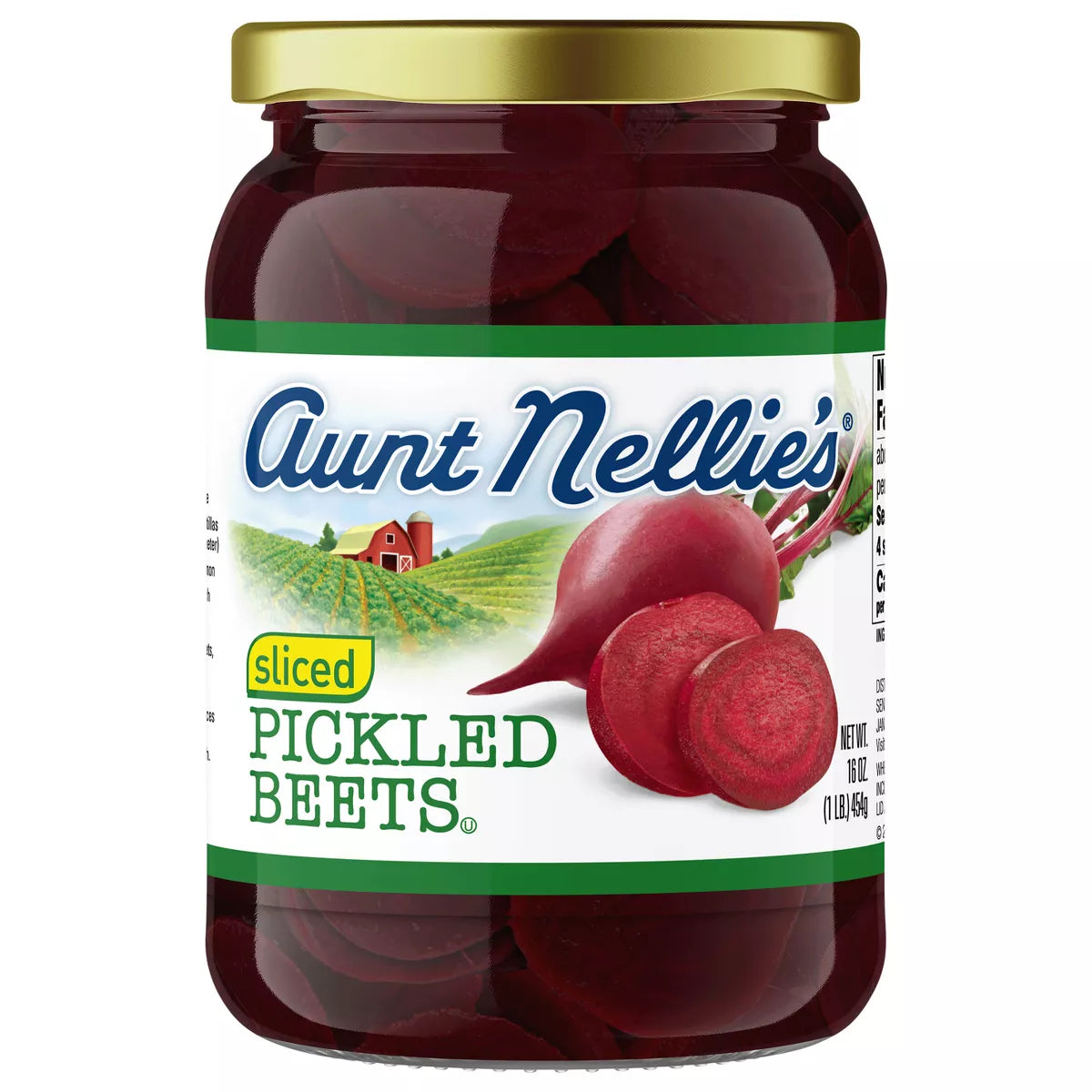 Aunt Nellie's Sliced Pickled Beets, 16 KKS1&nbsp;oz glass jar (4 pack) - Aunt Nellie's