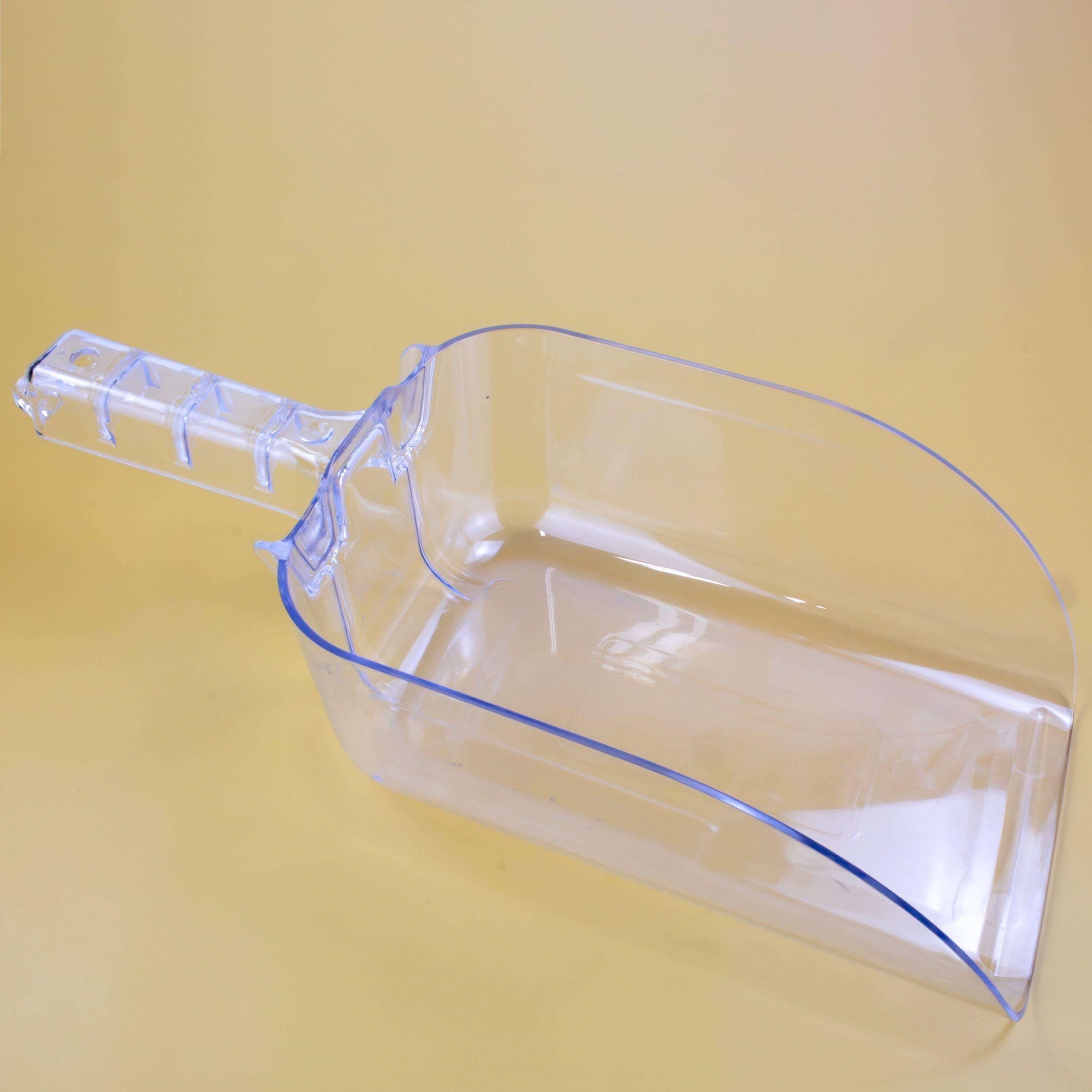 Clear Plastic 82-Ounce Ice Scoop with Hook Handle 2 Pack - Fresh Finds Market
