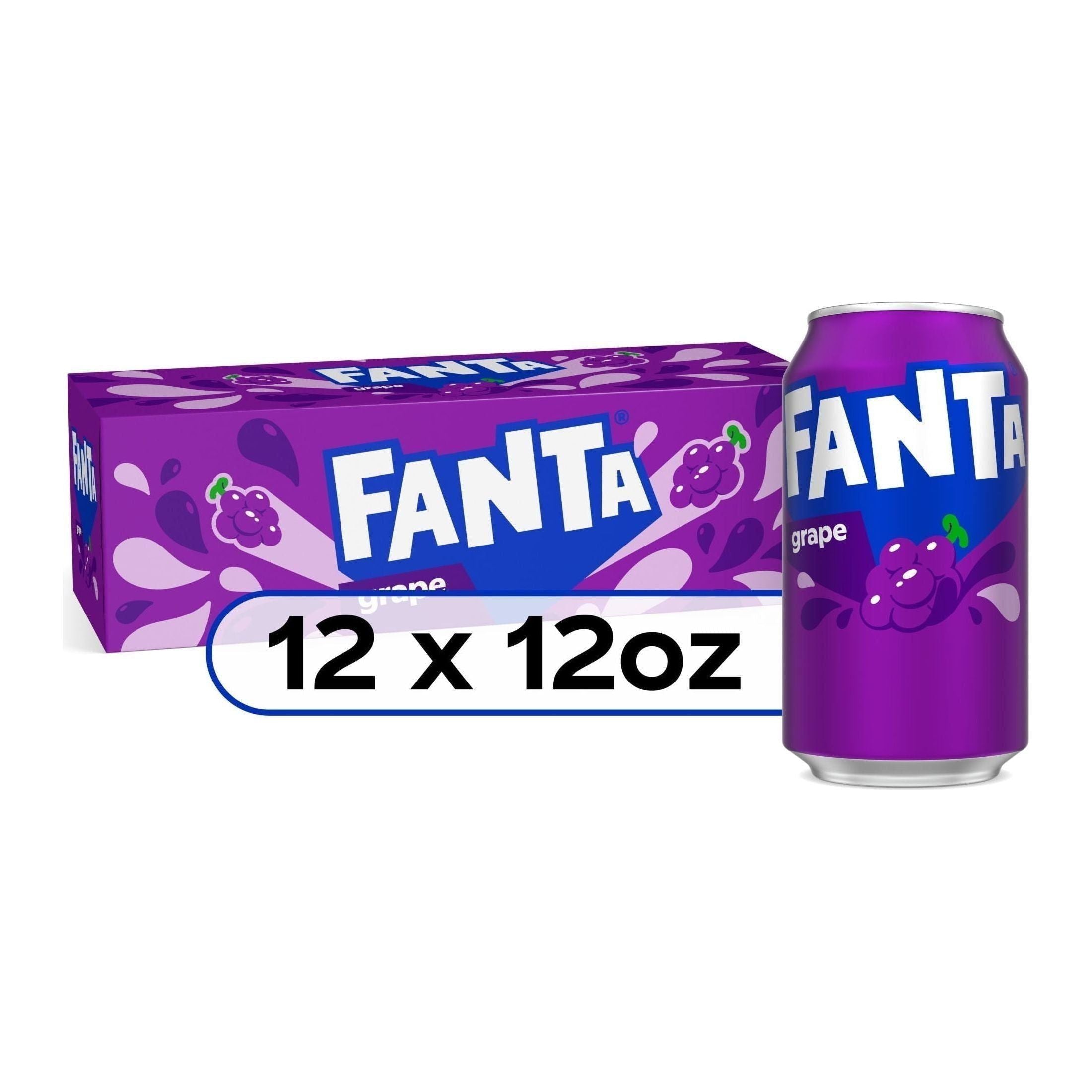 Fanta Grape Fizzy Drink, 12 oz Cans - 12 Pack - Fanta