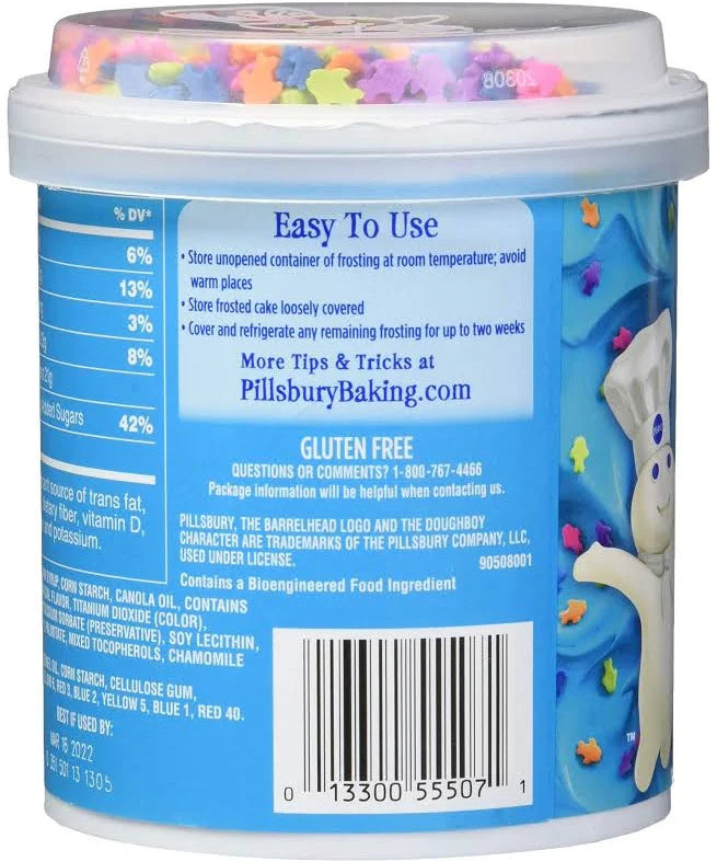 Pillsbury Funfetti Aqua Blue Vanilla Frosting (Pack of 5) - Pillsbury