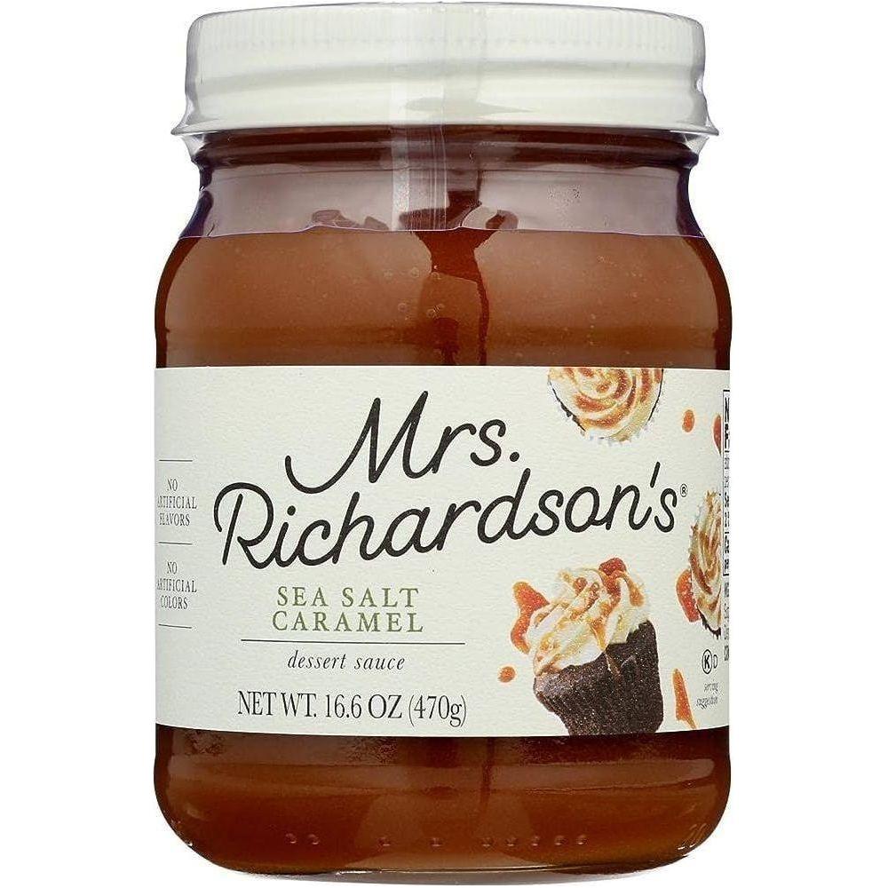 Mrs. Richardson's Sea Salt Caramel Topping - 6 Pack of 16.6 oz Bottles - Mrs Richardson