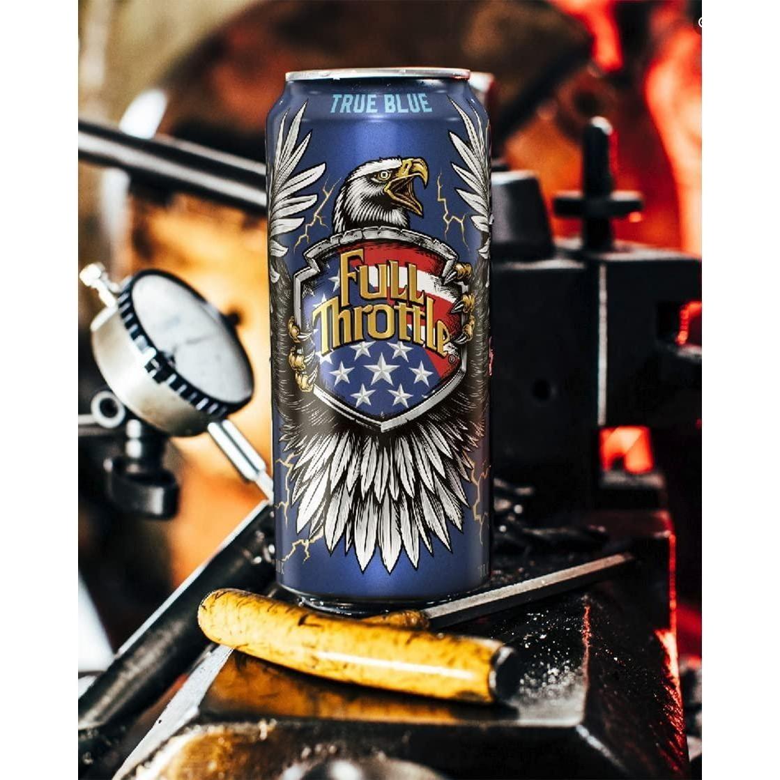 Full Throttle Energy Drink - Refreshing Blue Agave Flavor - 16 Ounce Cans (12 Pack) - Full Throttle