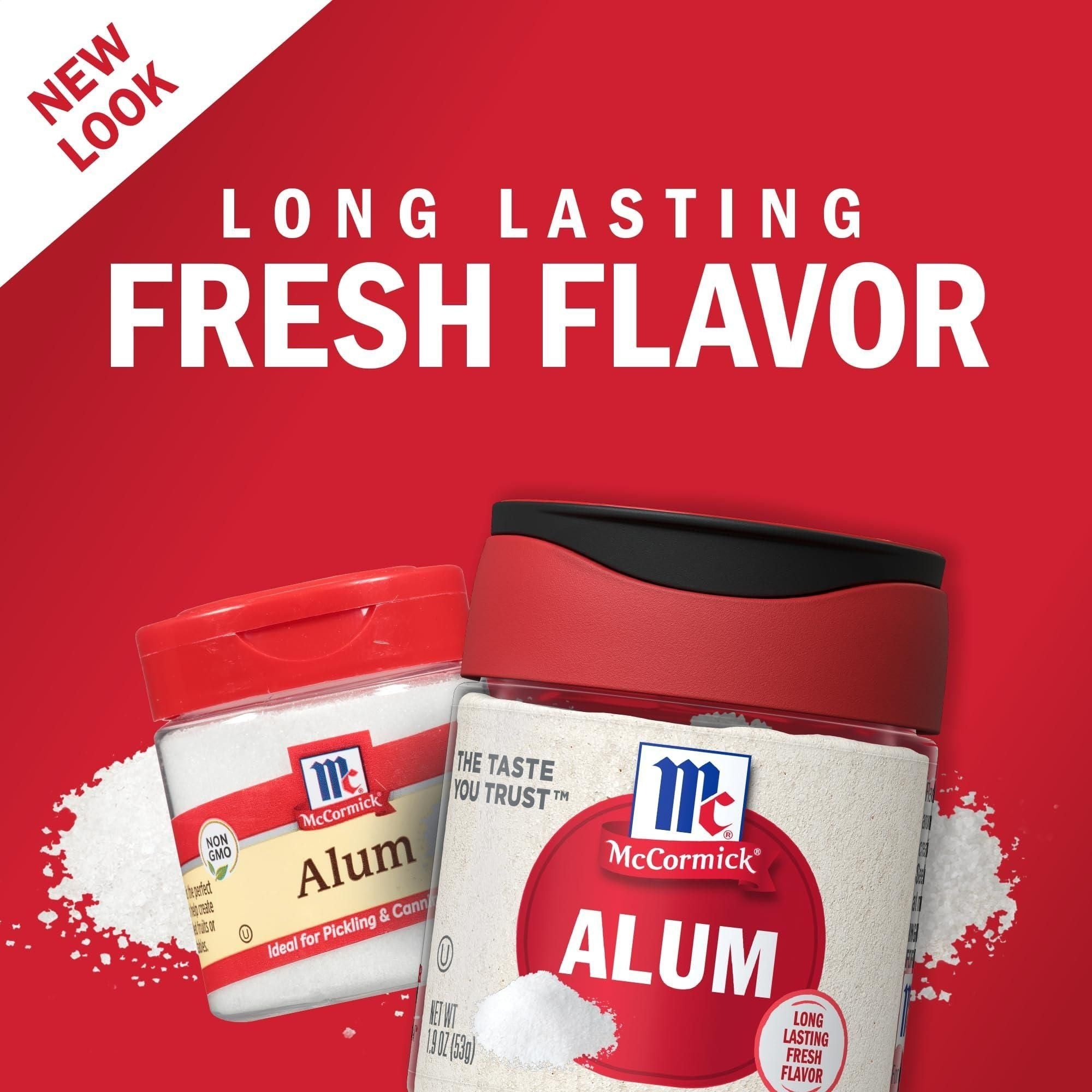 McCormick Alum Powder, 1.9 oz - Ideal for Crisp Pickles & Fresh Produce - McCormick