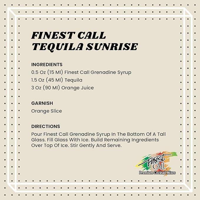 Finest Call Non-Alocholic Premium Grenadine Syrup, 1 Liter - Finest Call