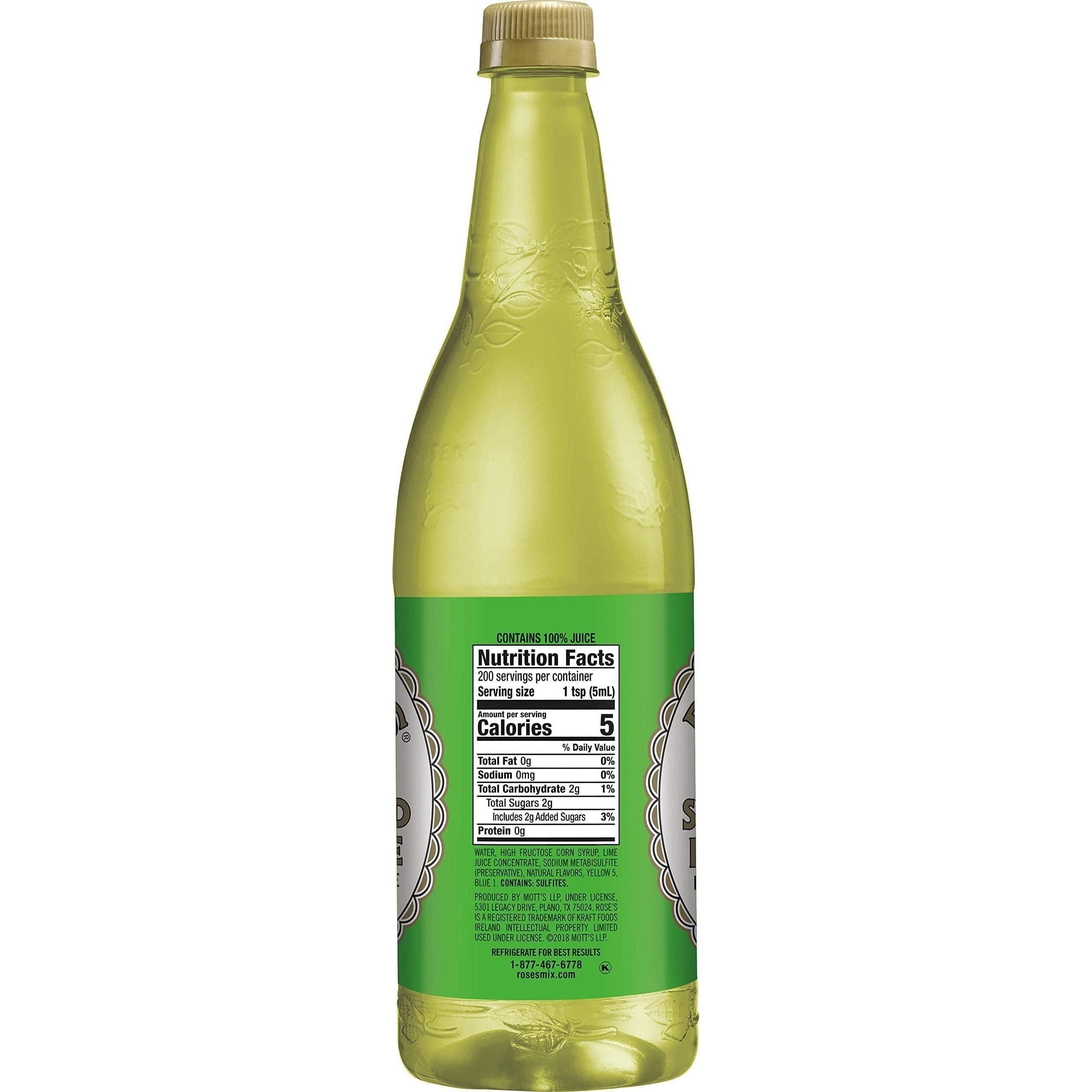 Roses, Sweetened Lime Juice from Concentrate, 1 Liter (12 Count) - Rose's