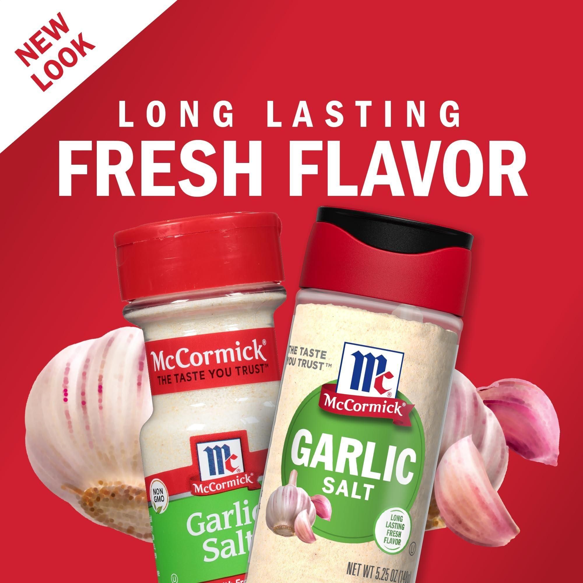 McCormick Gourmet Garlic Salt Seasoning, 5.25 oz (6 Pack) - McCormick