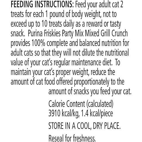 Friskies Cat Treats, Party Mix Mixed Grill Crunch, 2.1 oz. Pouch - Pack of 2 - Friskies