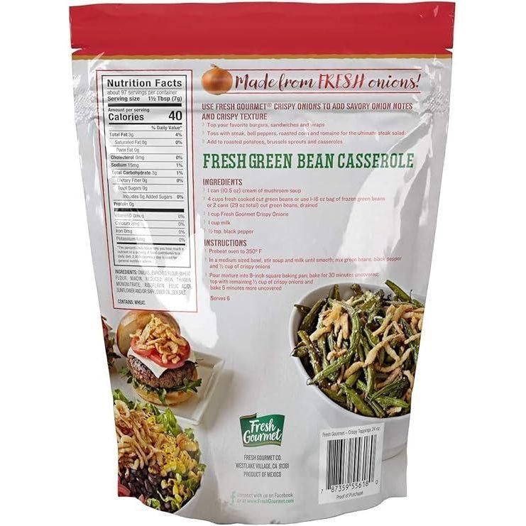Crispy Onion Delight: Gourmet Snack and Salad Topping, 24 oz (Pack of 8) - Fresh Gormet