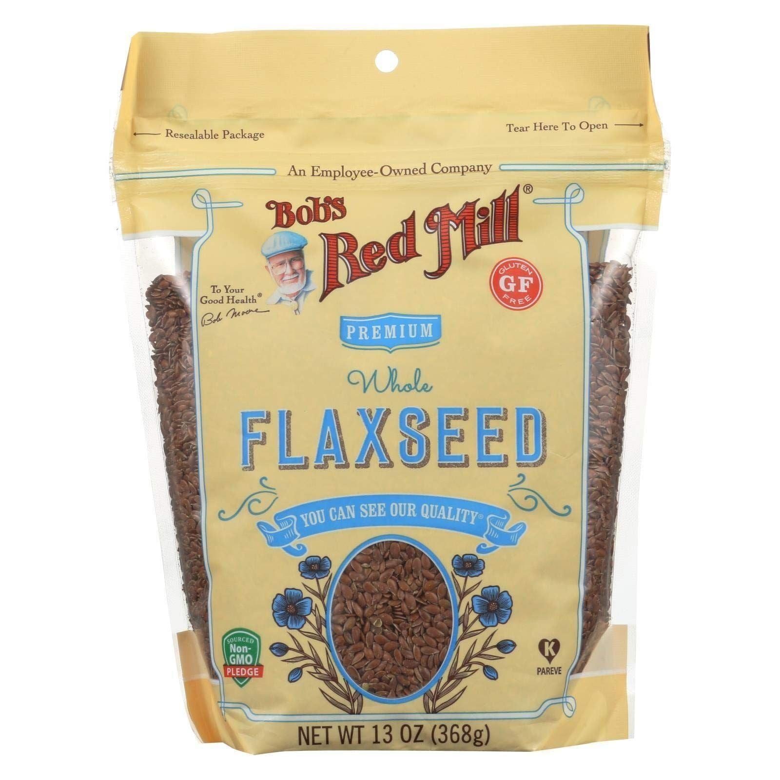 Bob’s Red Mill Premium Whole Flaxseed, 13 Ounce, Pack of 4 - Bob's Red Mill