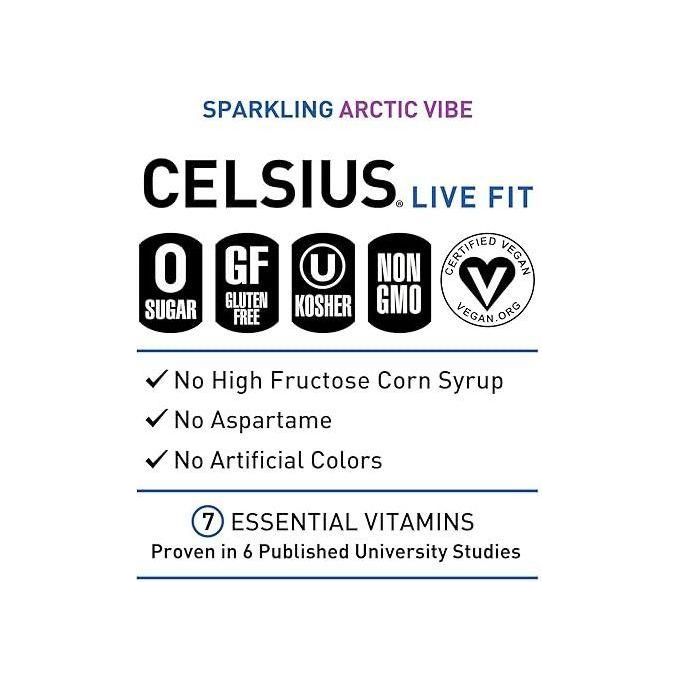 CELSIUS Frozen Berry Blast Sparkling Energy Drink, 12 oz, 12-Pack – Boost Your Energy - Celsius