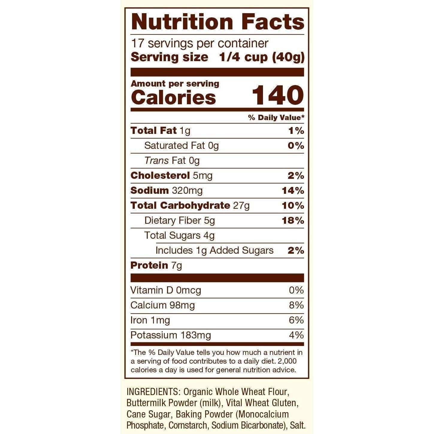 Bob's Red Mill Organic Whole Grain Buttermilk Pancake & Waffle Mix, 24 oz (4 Pack), Kosher Certified - Bob's Red Mill
