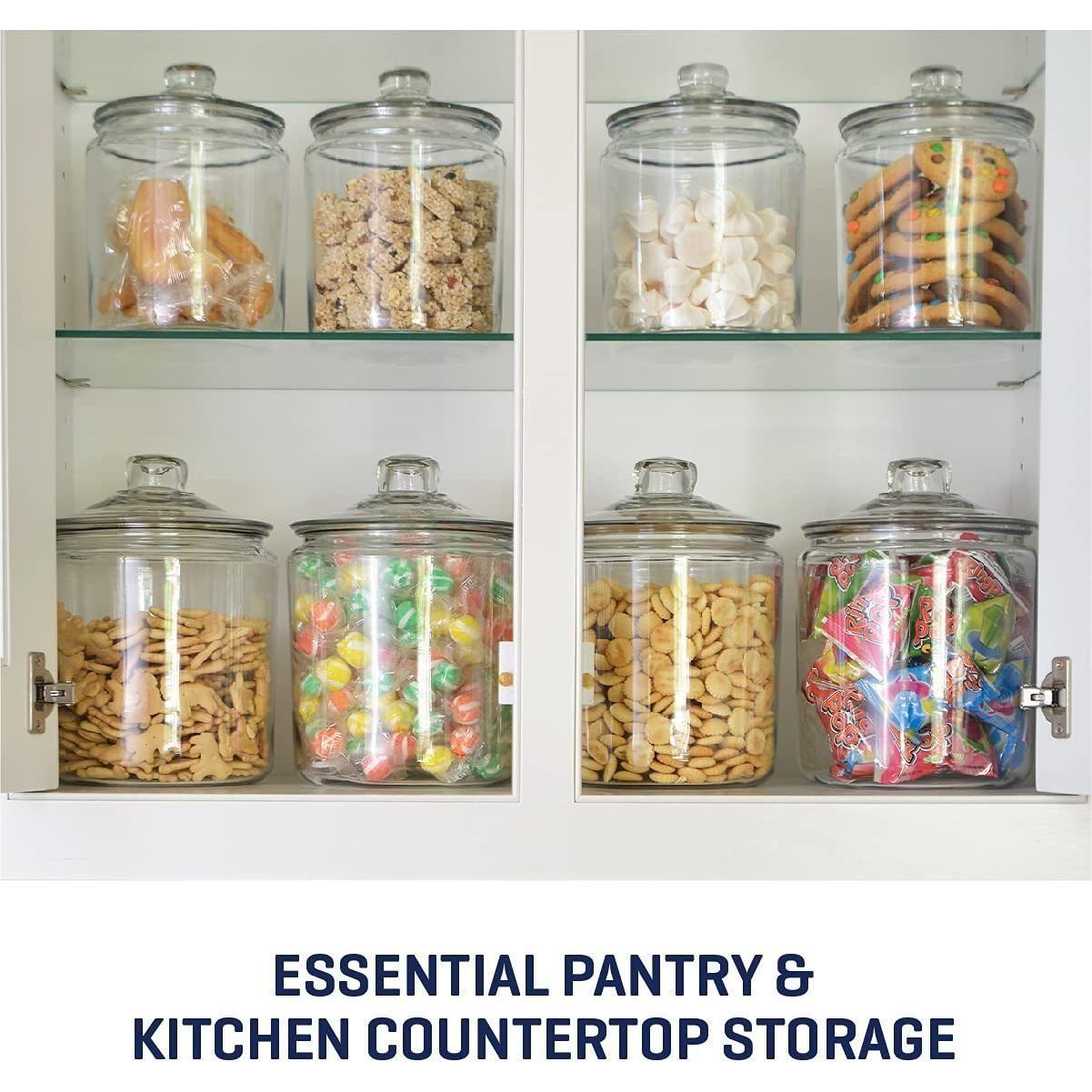 Anchor Hocking Glass Storage Heritage Hill Jar, 1 Gal, 2 Pack - Anchor Hocking