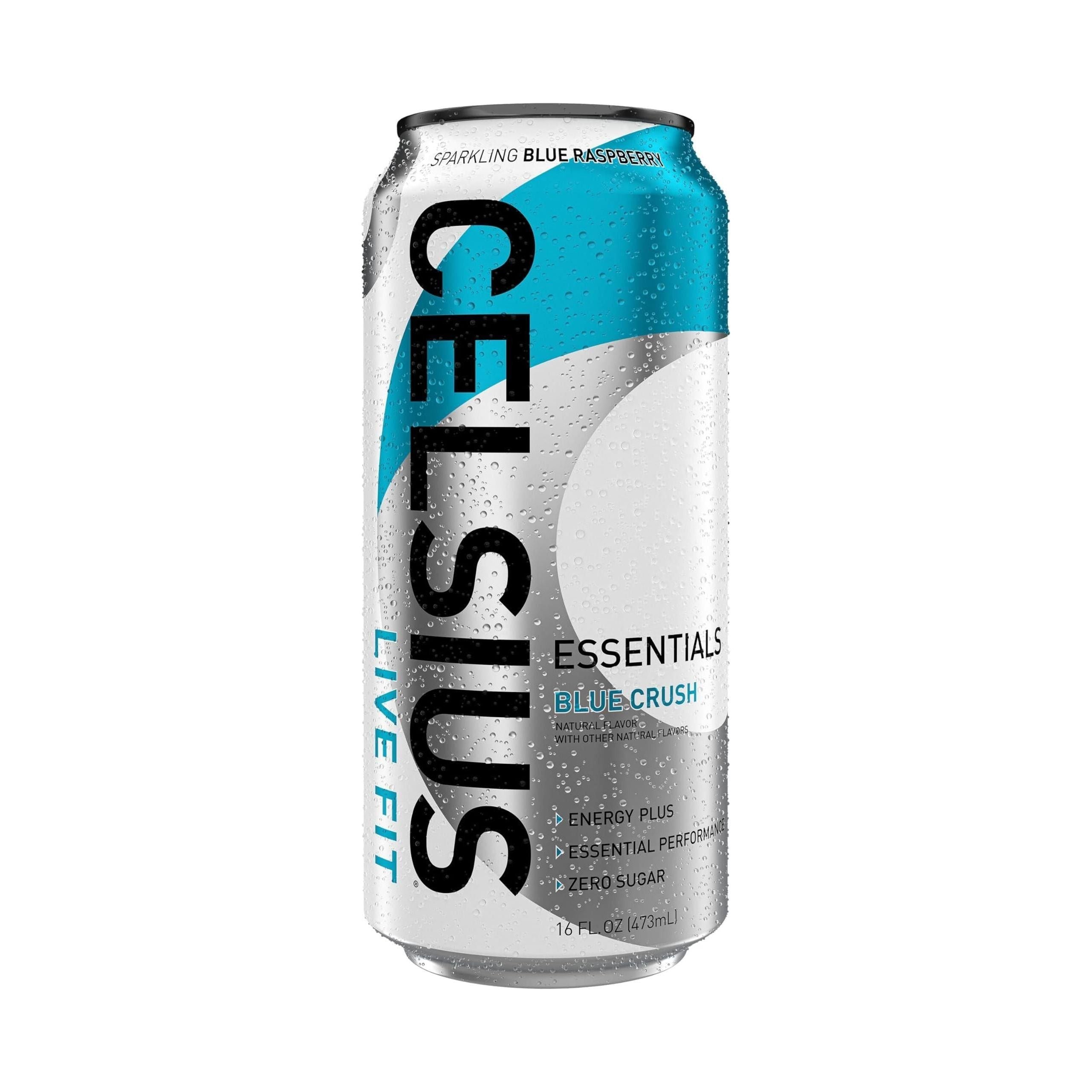 CELSIUS ESSENTIALS Sparkling Blue Crush, 16 Fl Oz, Performance Energy Drink (Pack of 12) - Celsius