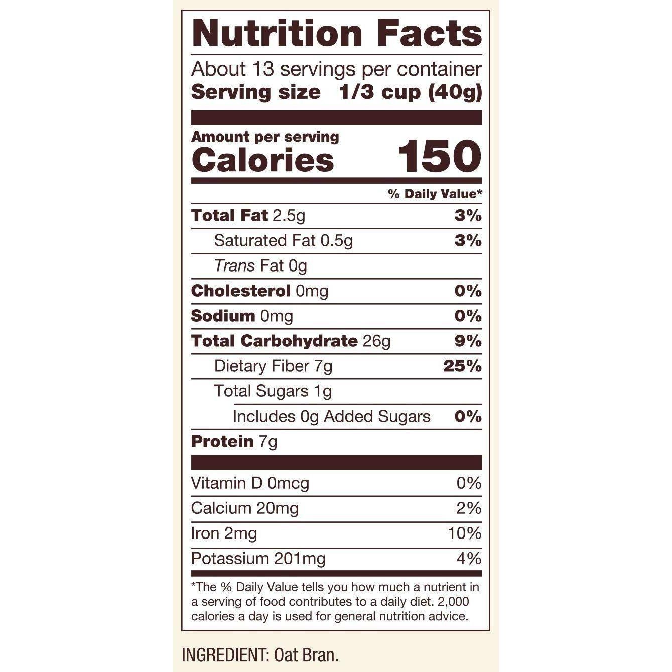 Bob's Red Mill Organic Oat Bran Hot Cereal, High-Fiber Breakfast, 18 oz (2 Pack) - Bob's Red Mill