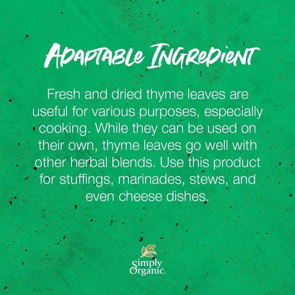 Certified Organic Whole Thyme Leaves, 0.78 oz - Simply Organic - Simply Organic