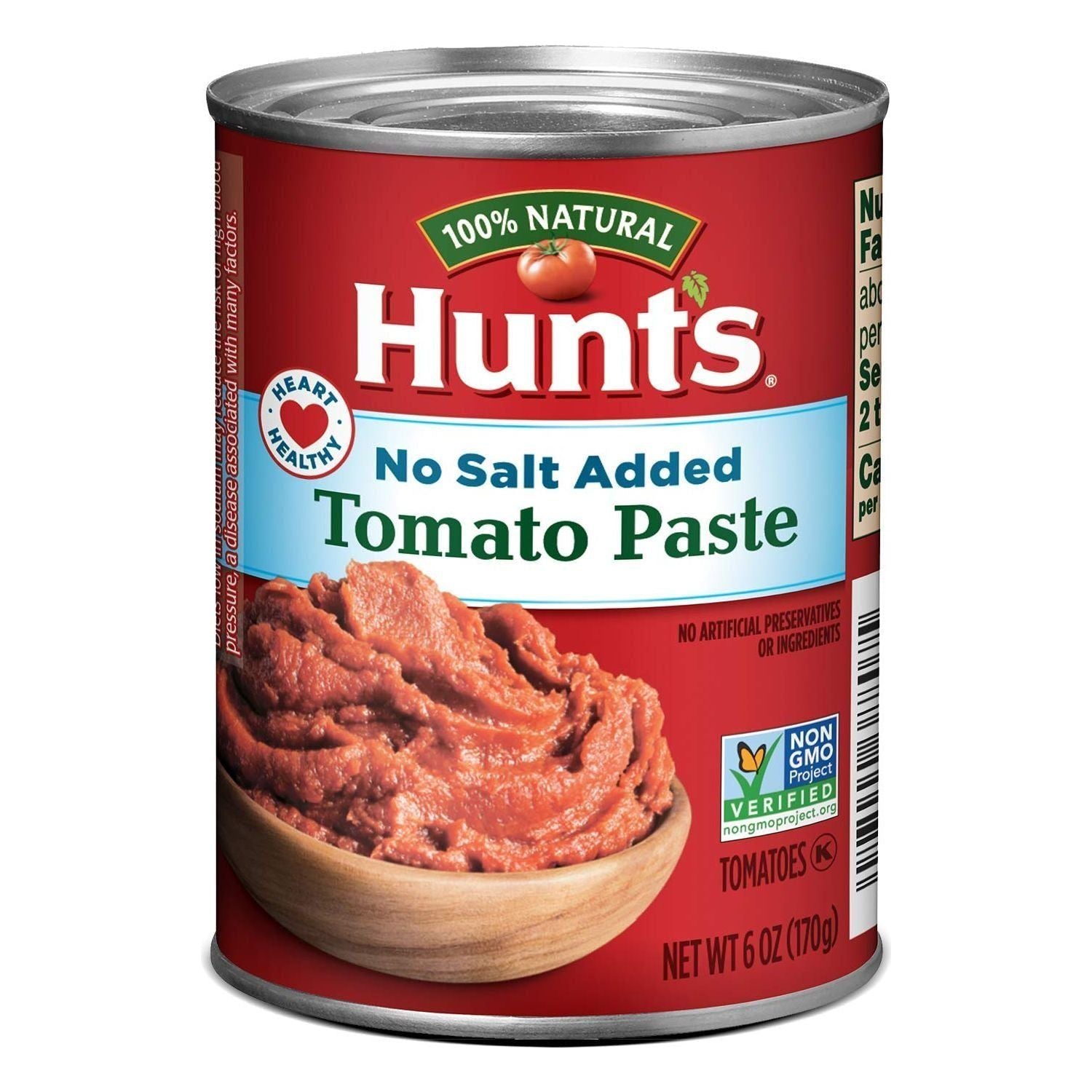 Hunt's No Salt Added Tomato Paste, 6 oz Cans, Pack of 12 - Hunt's