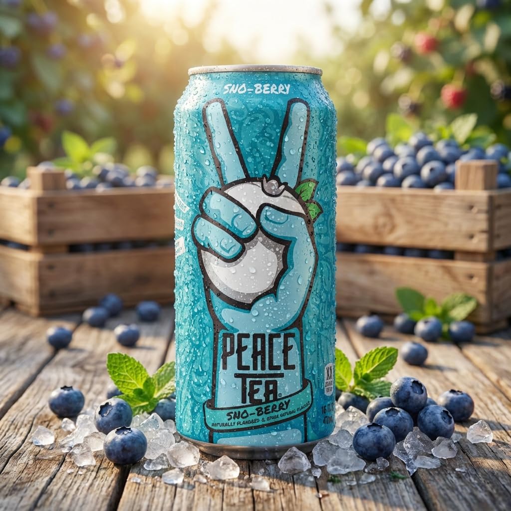 Peace Tea 16 oz 12-Pack Variety – Caddy Shack, Just Peachy, Razzleberry & Sno-Berry – Ready-to-Drink Iced Tea Beverage Assortment – Bold Fruit Flavored Tea Drinks - Peace Tea