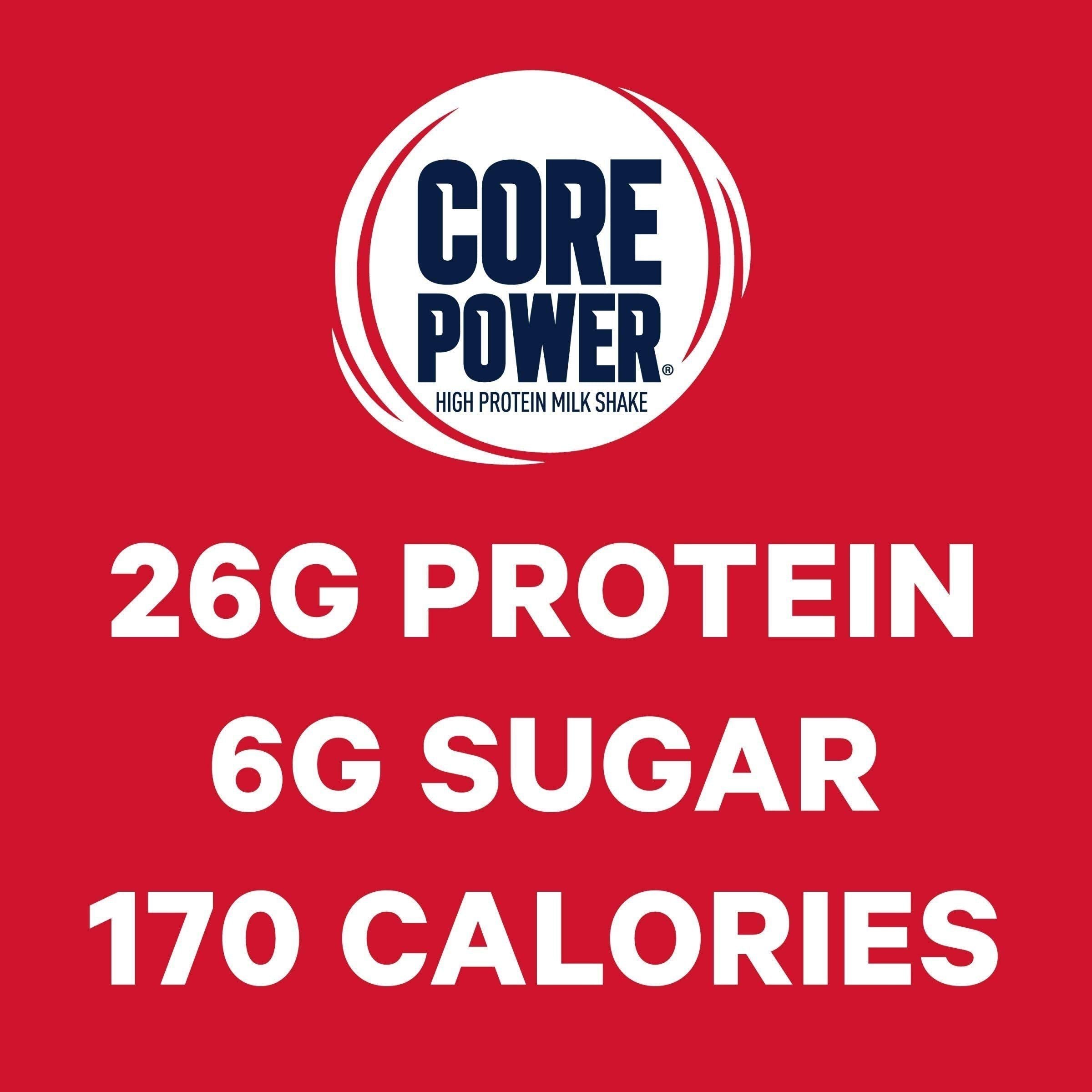 Core Power Strawberry Banana Protein Milk Shakes, 26g Protein for Post-Workout Recovery, 14 Fl Oz (12-Pack) - Core Power