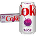 Diet Coke Cherry Diet Soda Pop Fridge Pack Cans, 12 fl oz, 12 Pack - Diet Coke