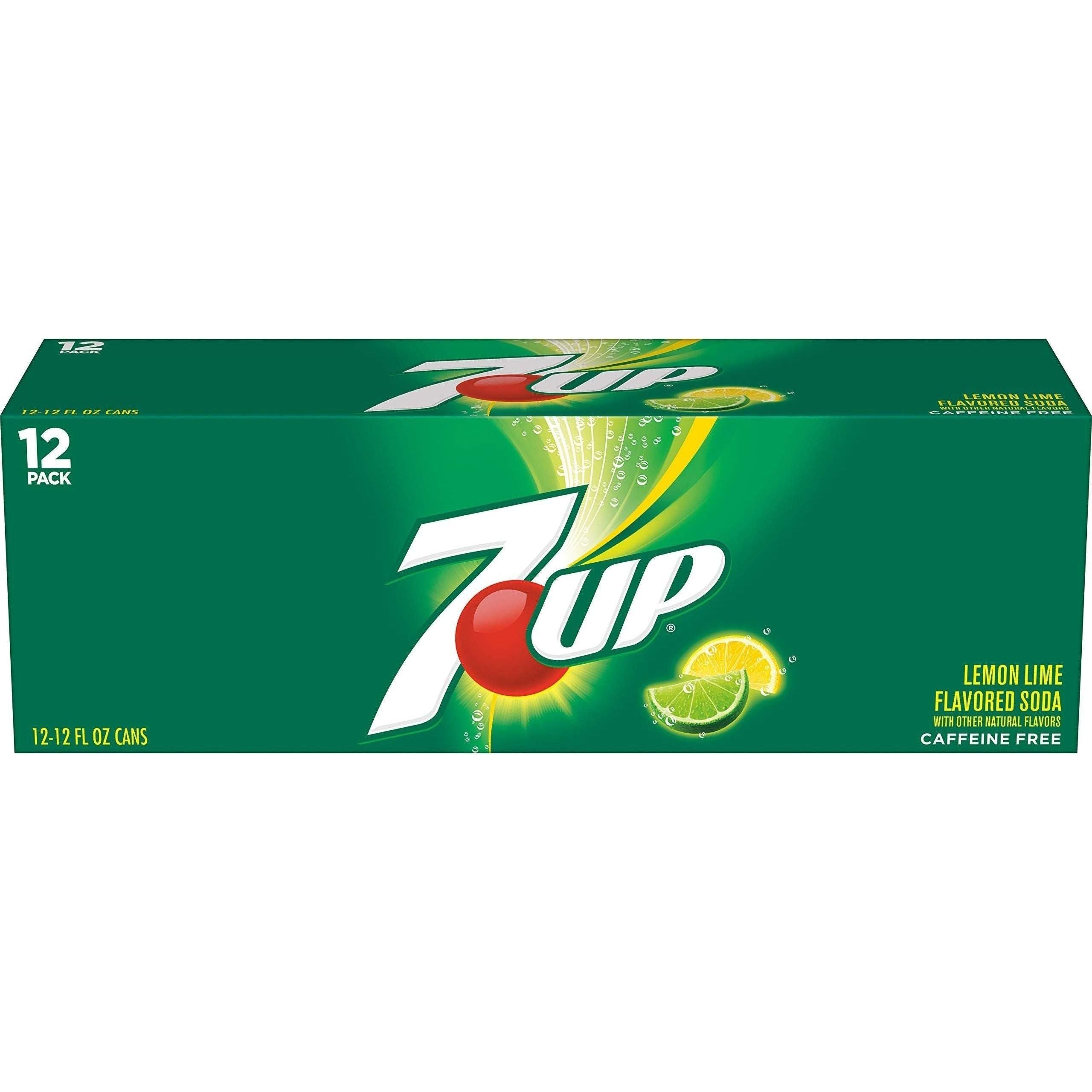Caffeine-Free 7UP Lemon Lime Soda, 12 oz Cans - 12 Pack - 7-Up