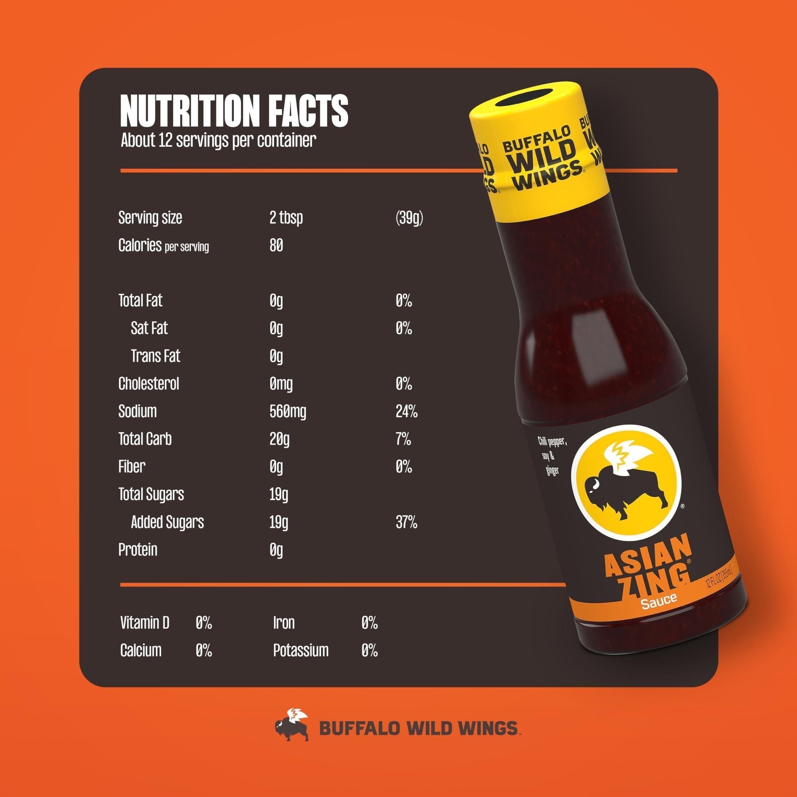 Buffalo Wild Wings Asian Zing Sauce, 12 fl. oz. - Buffalo Wild Wings