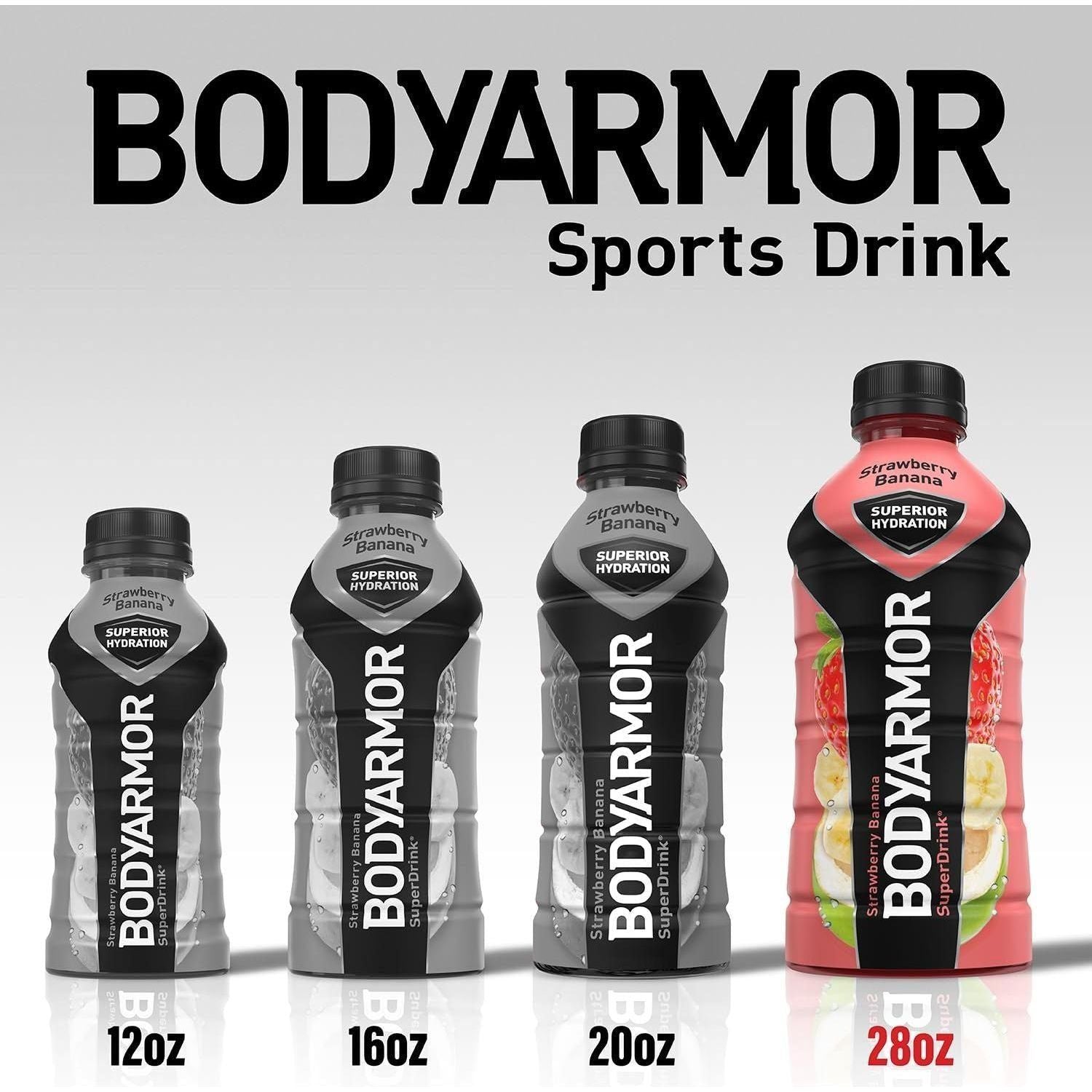 BODYARMOR Hydrating Sports Drink - Blackout Berry Flavor with Coconut Water, 28 Fl Oz (Pack of 12) - BODYARMOR