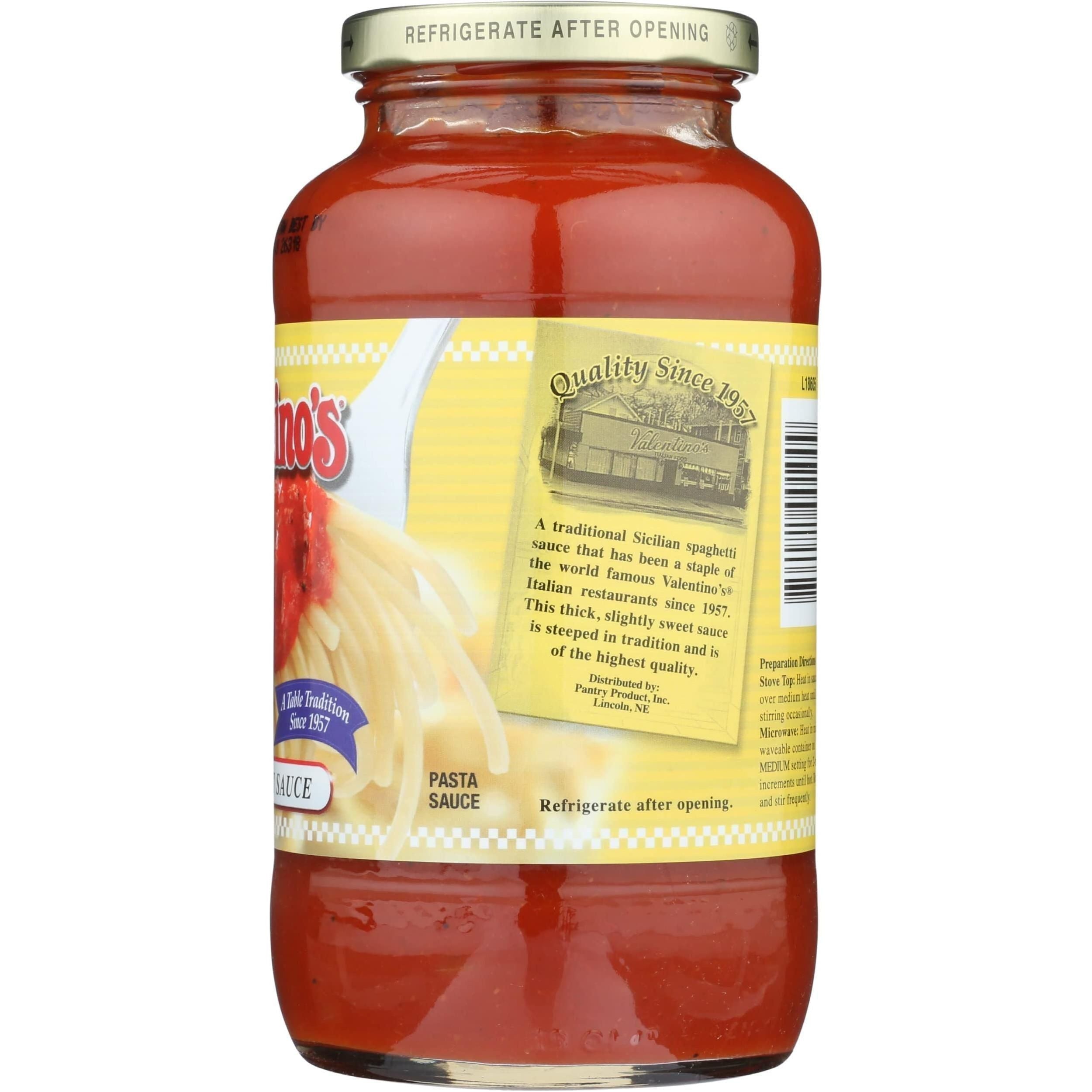 Valentino's Authentic Italian Spaghetti Sauce, 26 oz - Valentino's