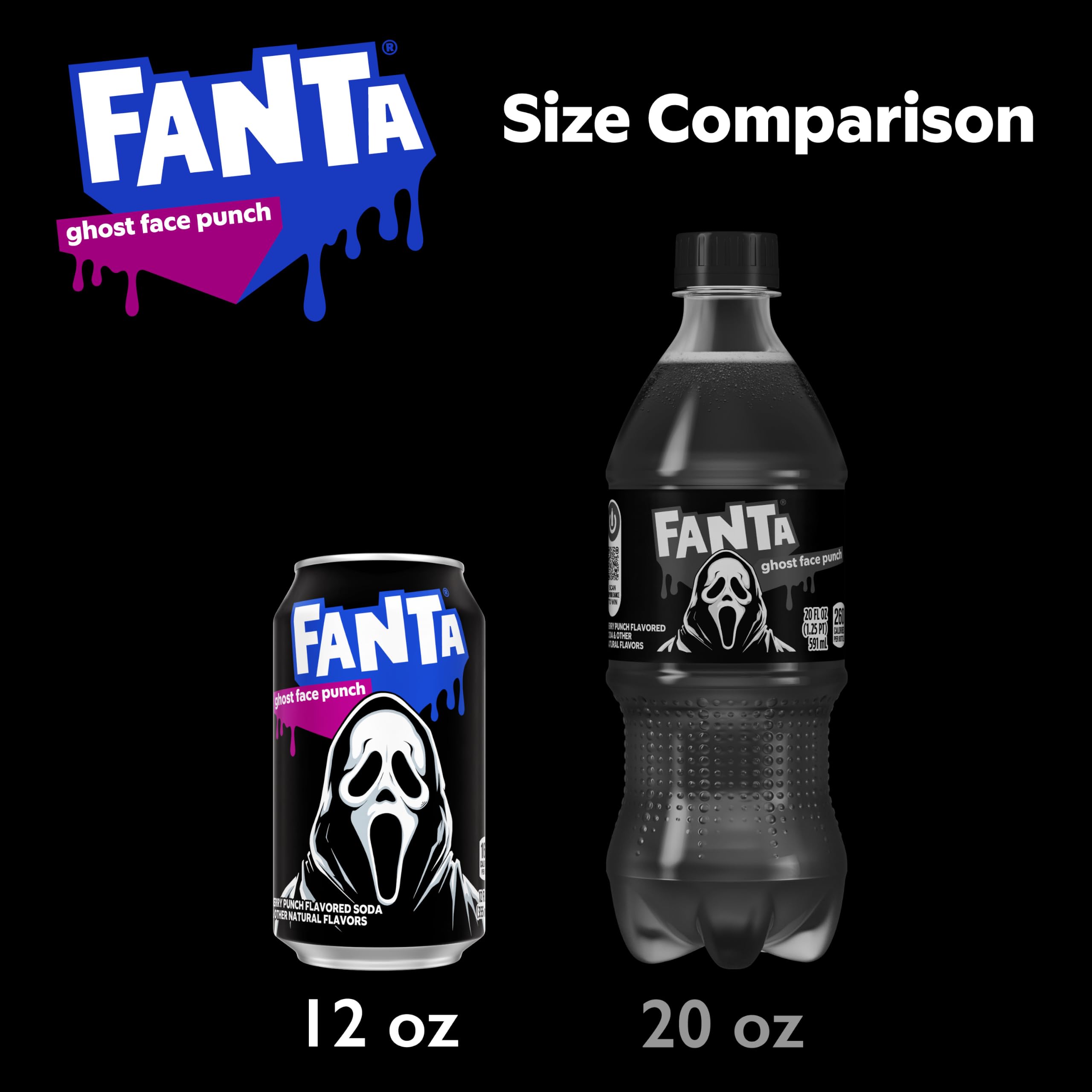 Fanta Ghost Face Punch Fridge Pack Cans, 12 fl oz, 12 Pack