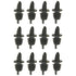 Tablecraft Free Flow Pourers, Black, 12-Pack - Tablecraft