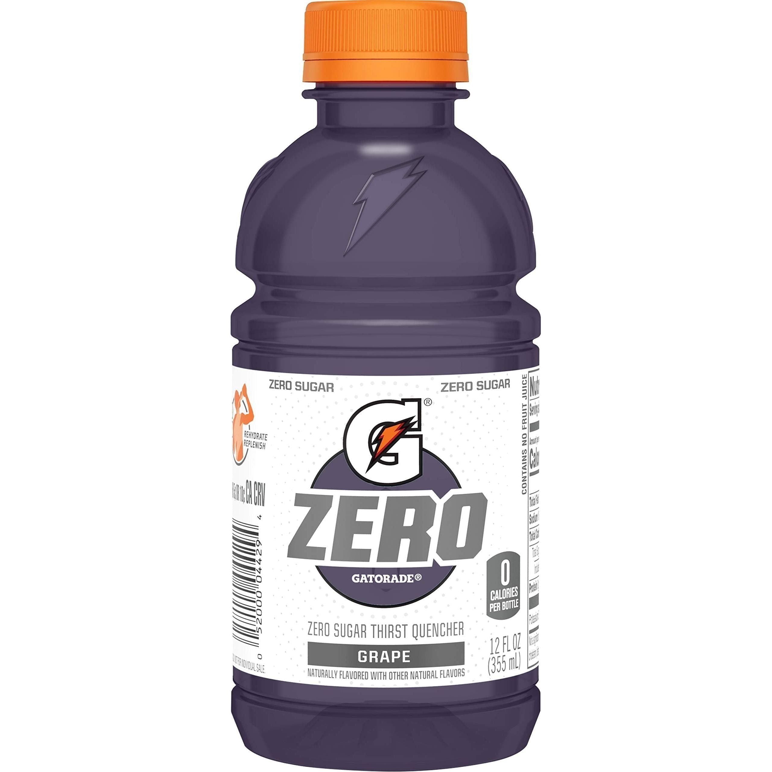 Gatorade Gatorade G Zero Thirst Quencher, Grape, 12 Fl Oz (Pack of 24) - Gatorade