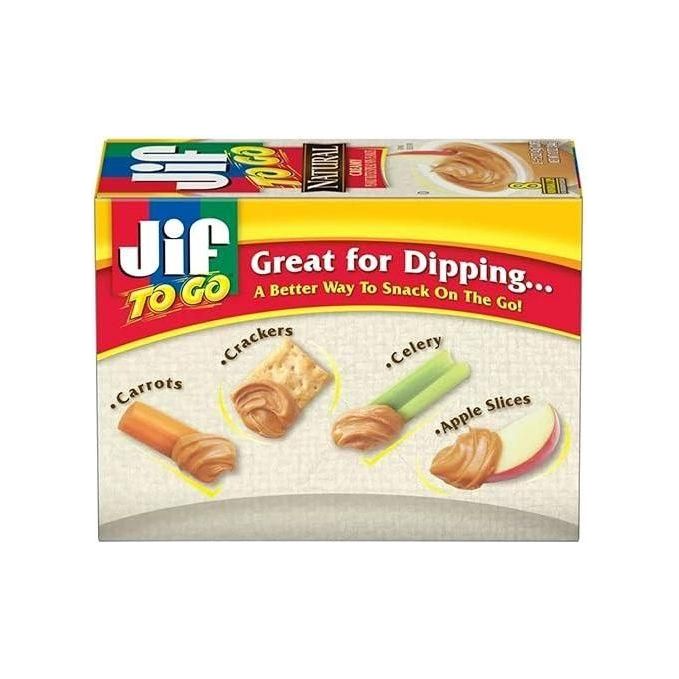 JIF To Go Natural Creamy PB 8 Cups (1.5 oz) - Pack of 6 - Jif
