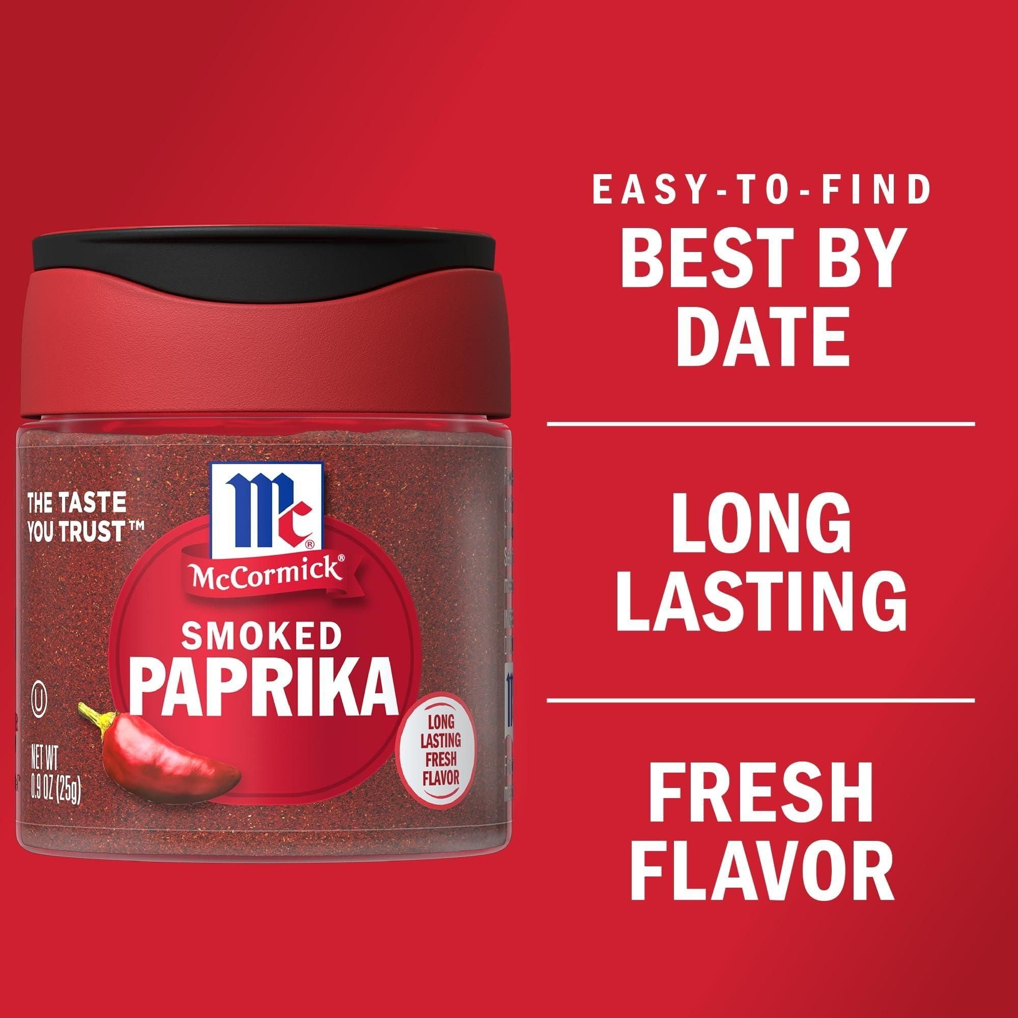 McCormick Smoked Paprika Spice Blend, 0.9 oz, 6-Pack - McCormick