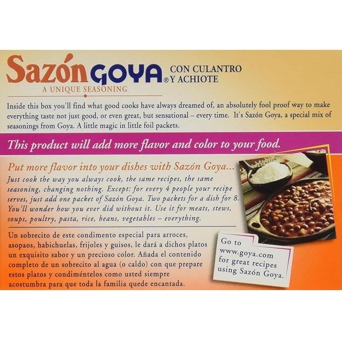 Goya Sazon Culantro y Achiote 1.41 oz (Pack of 36) - Goya
