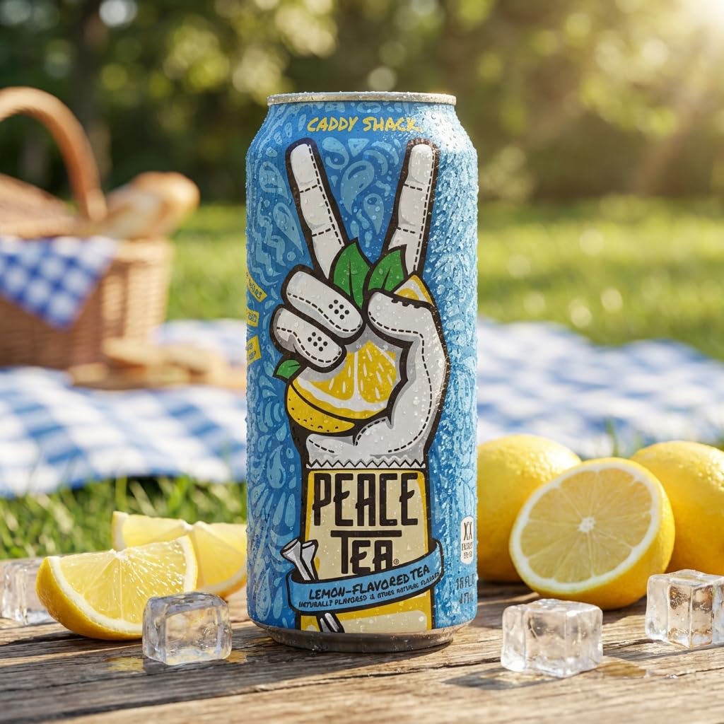 Peace Tea 16 oz 12-Pack Variety – Caddy Shack, Just Peachy, Razzleberry & Sno-Berry – Ready-to-Drink Iced Tea Beverage Assortment – Bold Fruit Flavored Tea Drinks - Peace Tea