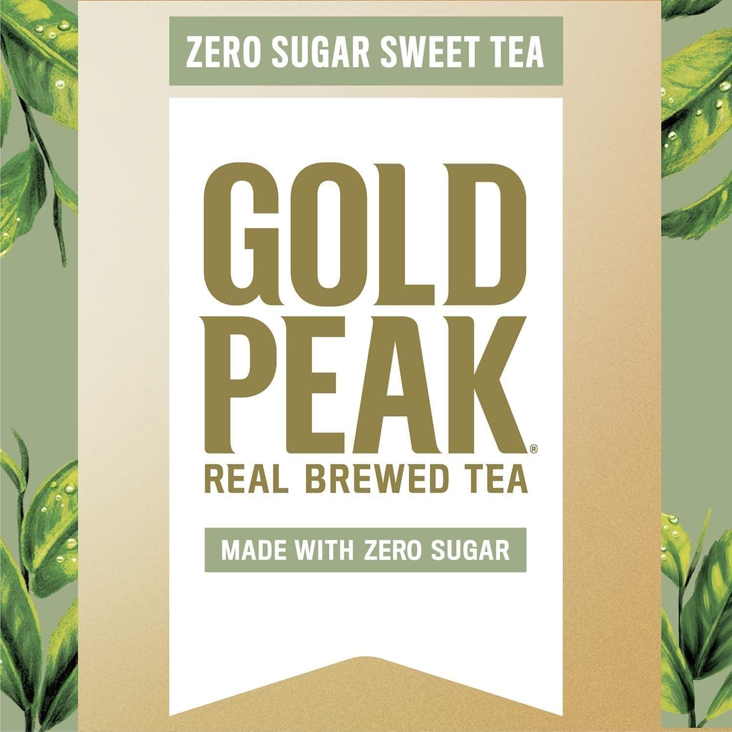Gold Peak Zero Sugar Sweet Tea Bottles, 16.9 fl oz, 12 Pack - Gold Peak