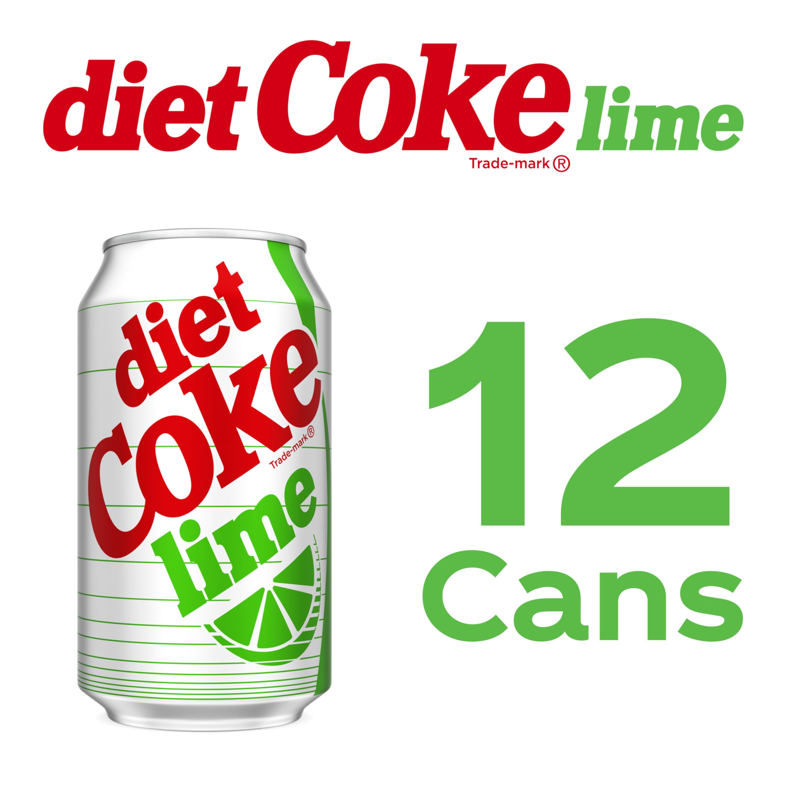 Diet Coke Lime Soda Soft Drink, 12 fl oz, 12 Pack Fridge Pack Cans - Diet Coke