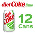 Diet Coke Lime Soda Soft Drink, 12 fl oz, 12 Pack Fridge Pack Cans - Diet Coke
