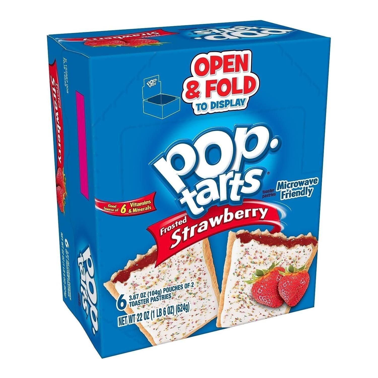 Frosted Cherry Pop Tarts by Kellogg's - Convenient 6 Pack Toaster Pastries, 3.67 oz Each - Kellogg's