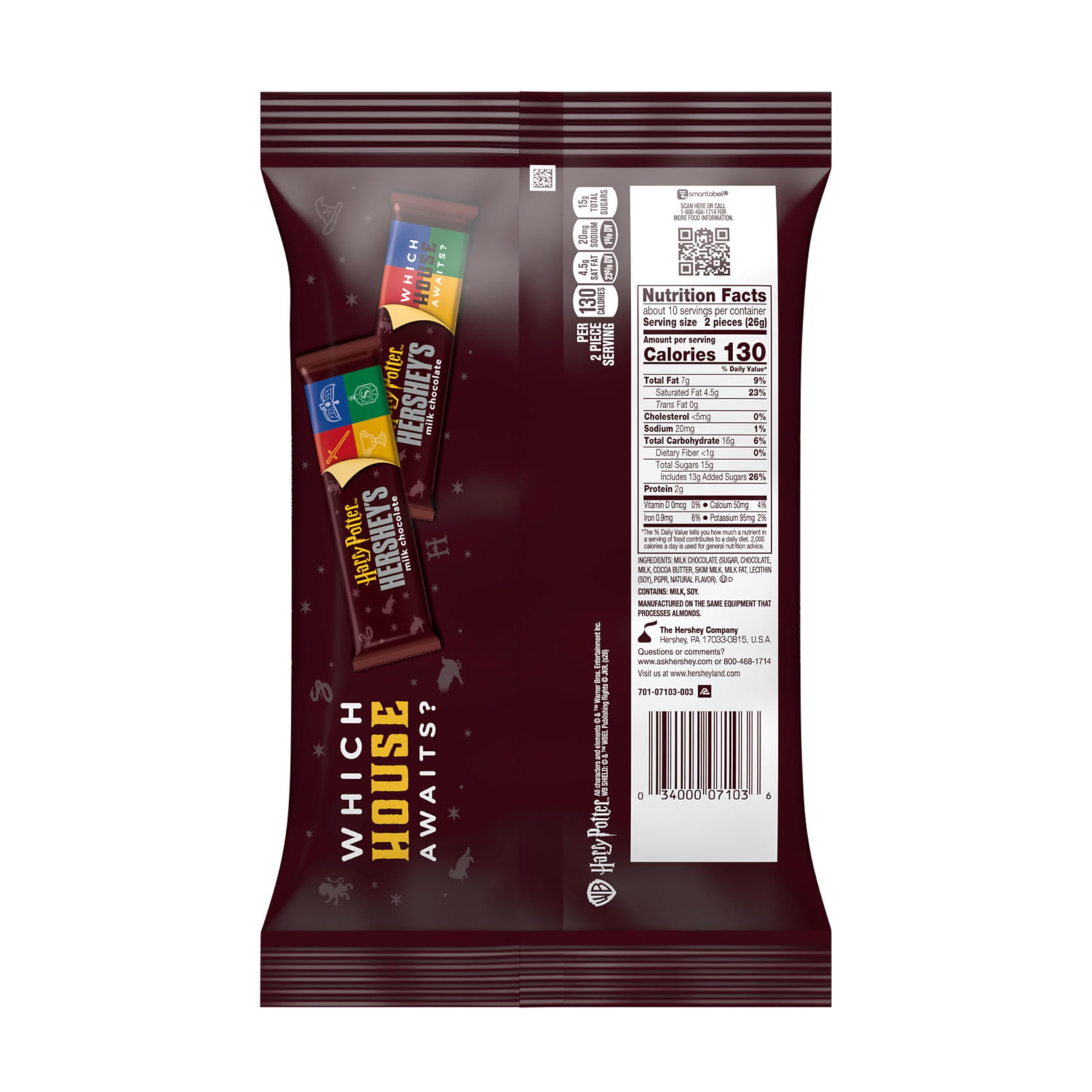 HERSHEY'S Harry Potter Milk Chocolate Snack Size Candy, 9.45 oz