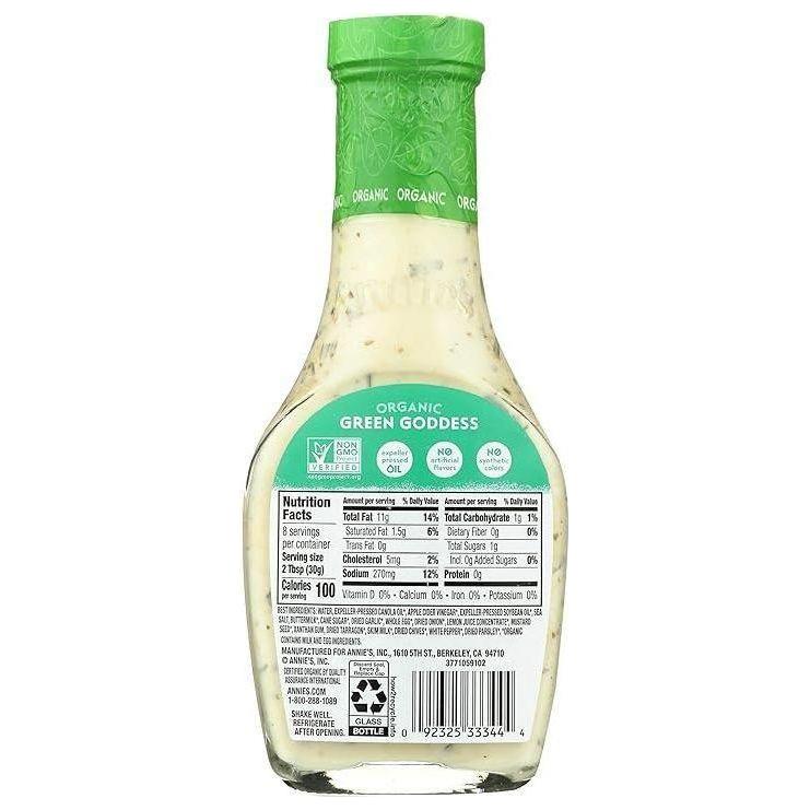 Annie's Naturals Organic Green Goddess Dressing - 8 oz Bottle, Case of 6 - Annie's