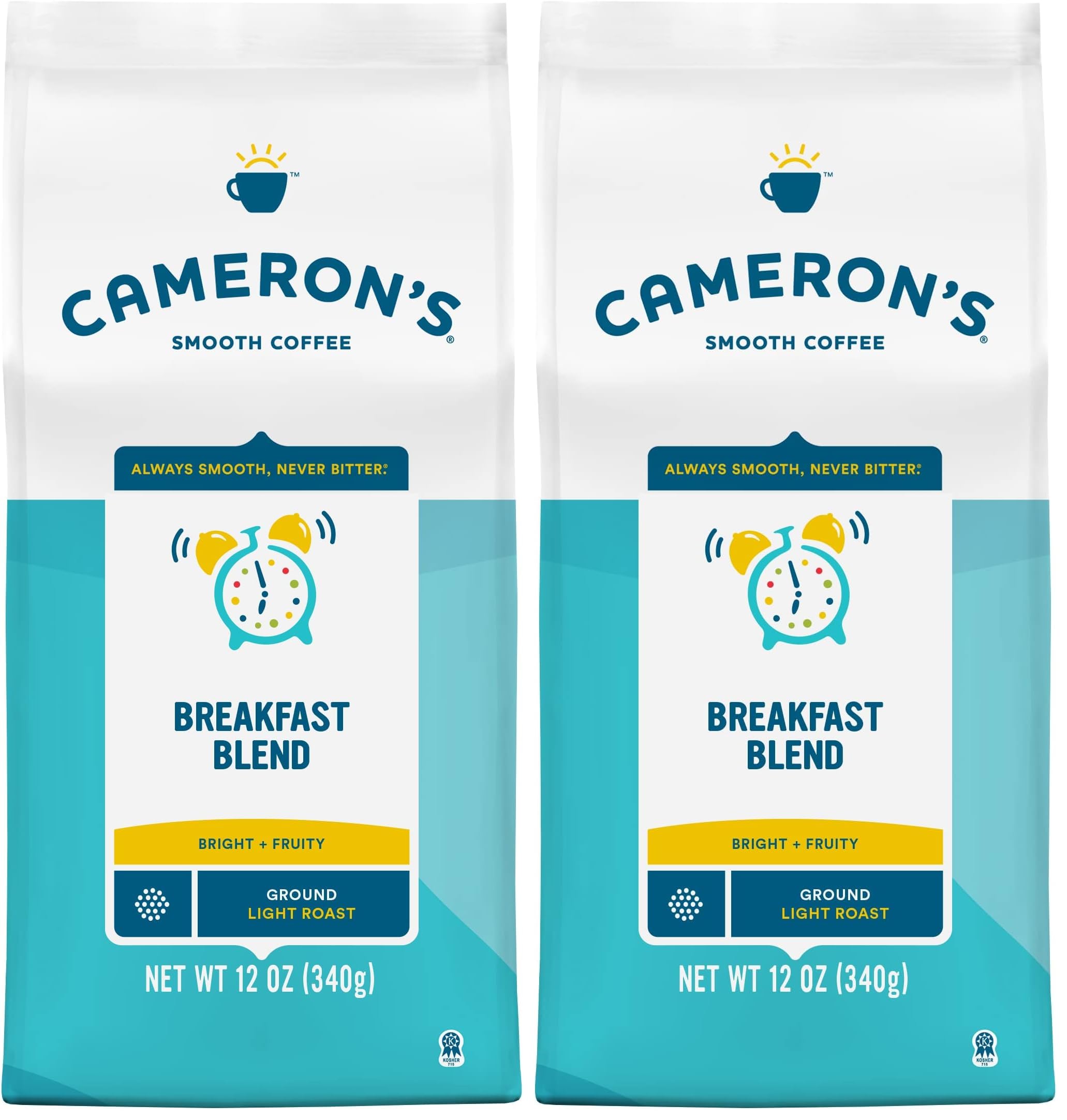 Cameron’s Breakfast Blend Ground Coffee, 12 oz, 2 Pack