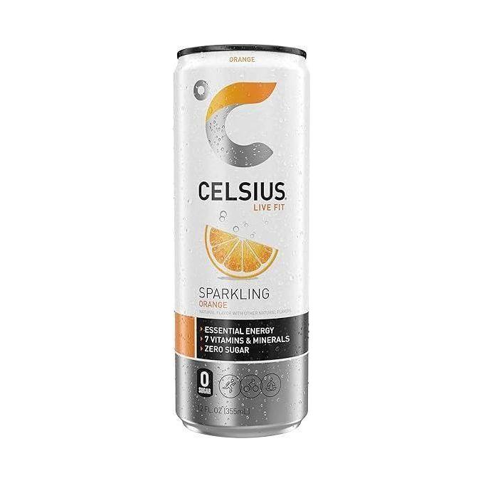 CELSIUS Sparkling Orange Energy Drink - 12 Pack of 12 oz Cans - Essential Energy Boost - Celsius